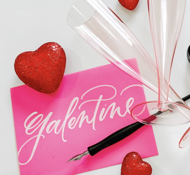 Galentine’s Modern Calligraphy and Tumbler Lettering and Blinging for Beginners